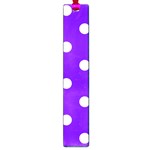 Polka Dots - White on Indigo Violet Large Book Mark
