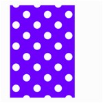 Polka Dots - White on Indigo Violet Large Garden Flag (Two Sides)