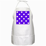 Polka Dots - White on Indigo Violet BBQ Apron