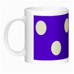 Polka Dots - White on Indigo Violet Night Luminous Mug