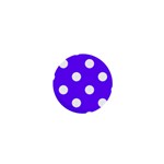 Polka Dots - White on Indigo Violet 1  Mini Magnet