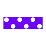 Polka Dots - White on Indigo Violet Sticker Bumper (100 pack)