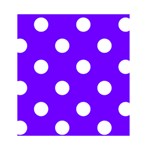 Polka Dots - White on Indigo Violet Greeting Card 4.5  x 6 