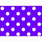 Polka Dots - White on Indigo Violet 5  x 7  Photo Cards