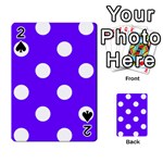Polka Dots - White on Indigo Violet Playing Cards 54 Designs