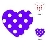 Polka Dots - White on Indigo Violet Playing Cards (Heart)