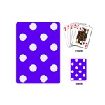 Polka Dots - White on Indigo Violet Playing Cards (Mini)