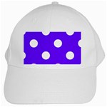 Polka Dots - White on Indigo Violet White Cap