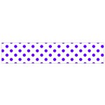 Polka Dots - Indigo Violet on White Flano Scarf (Small)