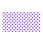 Polka Dots - Indigo Violet on White Satin Wrap