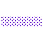 Polka Dots - Indigo Violet on White Satin Scarf (Oblong)