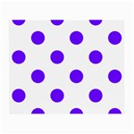 Polka Dots - Indigo Violet on White Small Glasses Cloth (2 Sides)