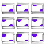 Polka Dots - Indigo Violet on White 9mm Italian Charm (9 pack)