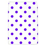 Polka Dots - Indigo Violet on White Removable Flap Cover (L)