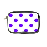 Polka Dots - Indigo Violet on White Coin Purse