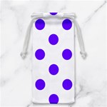 Polka Dots - Indigo Violet on White Jewelry Bag