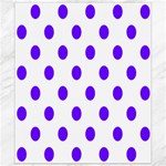 Polka Dots - Indigo Violet on White Canvas 8  x 10 