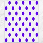 Polka Dots - Indigo Violet on White Canvas 11  x 14 