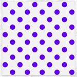 Polka Dots - Indigo Violet on White Canvas 12  x 12 
