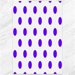 Polka Dots - Indigo Violet on White Canvas 12  x 18 