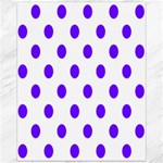 Polka Dots - Indigo Violet on White Canvas 16  x 20 