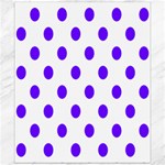 Polka Dots - Indigo Violet on White Canvas 20  x 24 