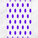 Polka Dots - Indigo Violet on White Canvas 20  x 30 