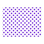 Polka Dots - Indigo Violet on White Double Sided Flano Blanket (Mini)
