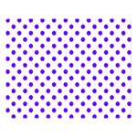 Polka Dots - Indigo Violet on White Double Sided Flano Blanket (Large)
