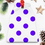 Polka Dots - Indigo Violet on White Ornament (Bell)