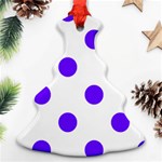 Polka Dots - Indigo Violet on White Ornament (Christmas Tree)