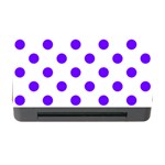 Polka Dots - Indigo Violet on White Memory Card Reader with CF
