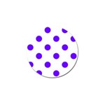 Polka Dots - Indigo Violet on White Golf Ball Marker (4 pack)