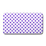 Polka Dots - Indigo Violet on White Medium Bar Mat