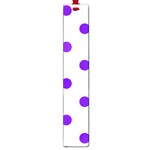 Polka Dots - Indigo Violet on White Large Book Mark