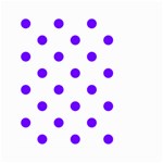 Polka Dots - Indigo Violet on White Small Garden Flag (Two Sides)