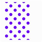 Polka Dots - Indigo Violet on White Large Garden Flag (Two Sides)