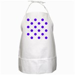 Polka Dots - Indigo Violet on White BBQ Apron