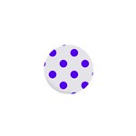 Polka Dots - Indigo Violet on White 1  Mini Magnet