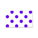 Polka Dots - Indigo Violet on White Sticker (Rectangular)