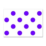 Polka Dots - Indigo Violet on White Sticker A4 (100 pack)