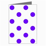 Polka Dots - Indigo Violet on White Greeting Cards (Pkg of 8)