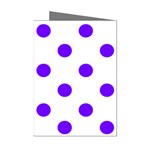 Polka Dots - Indigo Violet on White Mini Greeting Cards (Pkg of 8)