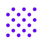Polka Dots - Indigo Violet on White Greeting Card 5  x 7 