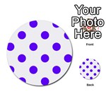 Polka Dots - Indigo Violet on White Multi-purpose Cards (Round)