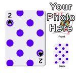 Polka Dots - Indigo Violet on White Playing Cards 54 Designs