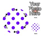 Polka Dots - Indigo Violet on White Playing Cards 54 (Round)