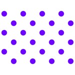 Polka Dots - Indigo Violet on White Birthday Cake 3D Greeting Card (7x5)