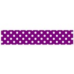 Polka Dots - White on Purple Violet Flano Scarf (Small)