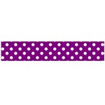 Polka Dots - White on Purple Violet Flano Scarf (Large)